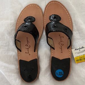 Jack Rogers Black Leather Sandals